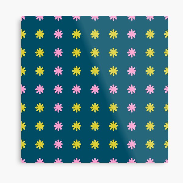 Flower Abstract Pattern Metal Print