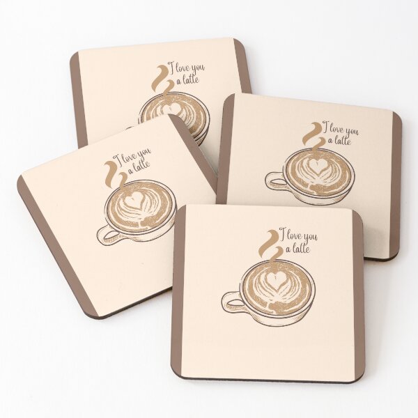 Item preview, I love you a latte - EmpathyArtRocks designed and sold by EmpathyArtRocks.