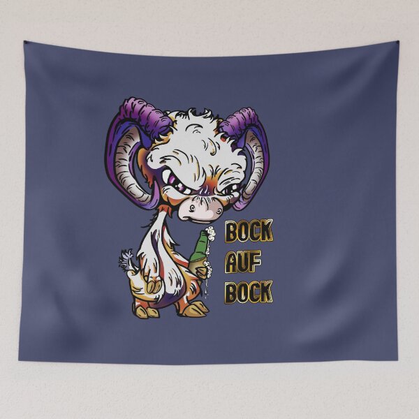 Item preview, Purple and Orange Cartoon German GOAT: Bock auf Bock designed and sold by iduzarts.