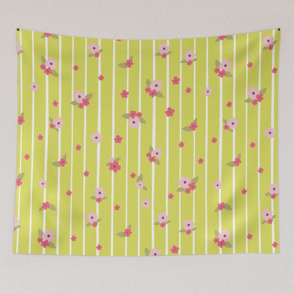 Item preview, Yellow and pink floral pattern designed and sold by Terelaska.