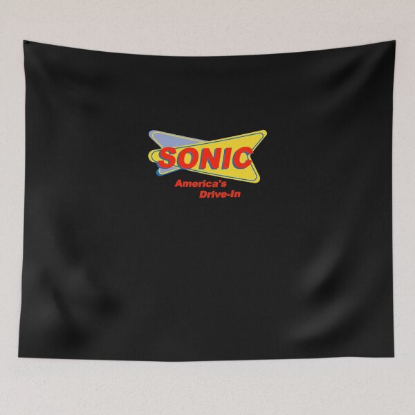 Item preview, Sonic America&x27;s drive-in Fast Food Logo Red Essential T-Shirt designed and sold by TinoBerndt.