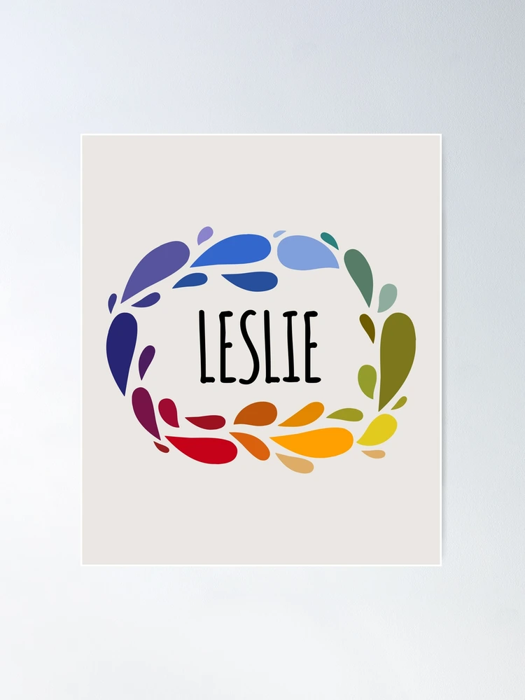 Leslie Name Cute Colorful Gift Named Leslie