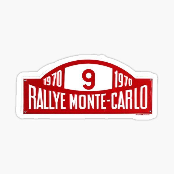 RA029 PLAQUE RALLYE MONTE-CARLO 100 ANS AUTOCOLLANT STICKER 15cmX6,5cm 