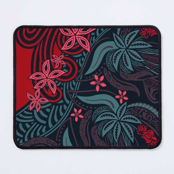 Item preview, Polynesian - Hawaiian - Samoan Midnight Tribal Floral designed and sold by sunnthreads.