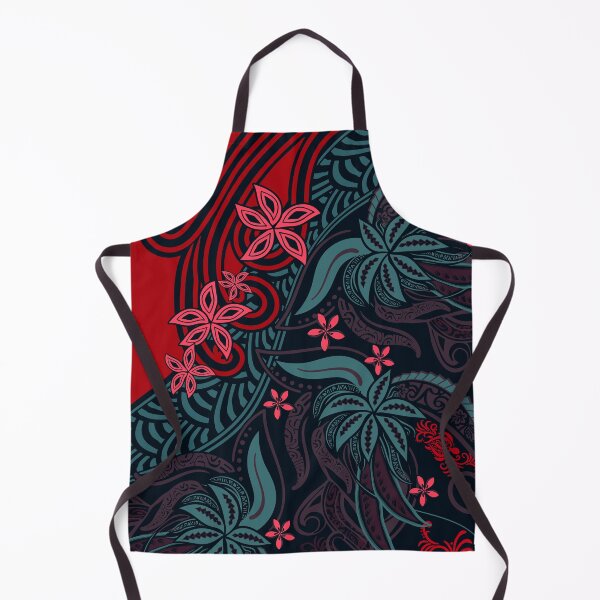 Item preview, Polynesian - Hawaiian - Samoan Midnight Tribal Floral  designed and sold by sunnthreads.