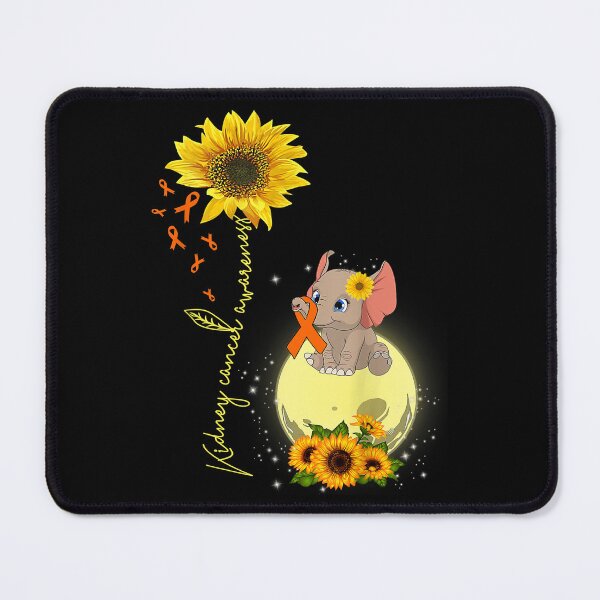 Item preview, Hippie elephant sunflower kidney cancer awareness survivor designed and sold by shannange.