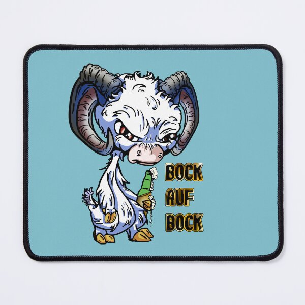 Item preview, White Cartoon German GOAT: Bock auf Bock designed and sold by iduzarts.