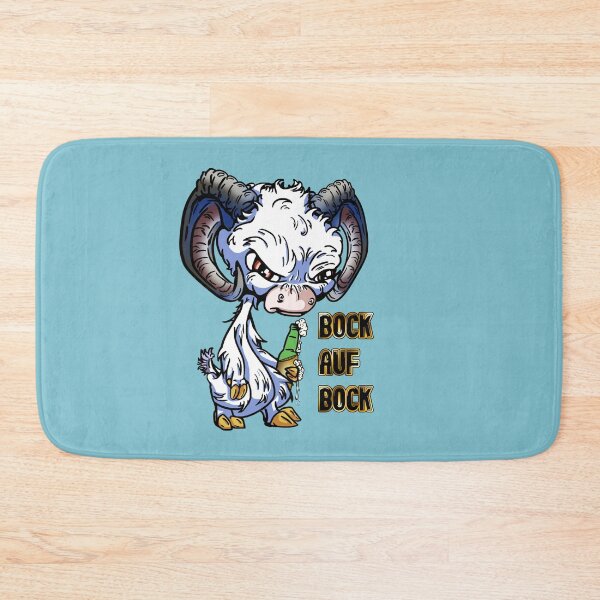 Item preview, White Cartoon German GOAT: Bock auf Bock designed and sold by iduzarts.