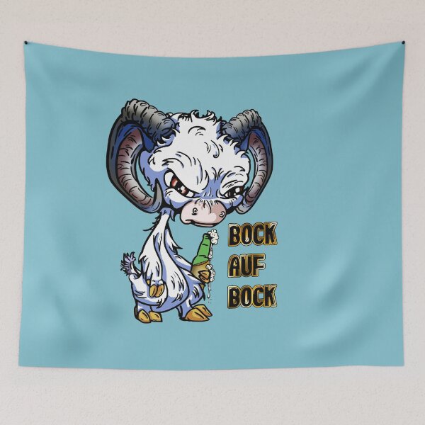Item preview, White Cartoon German GOAT: Bock auf Bock designed and sold by iduzarts.