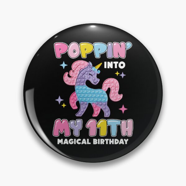 Item preview, Popping Into My 11th Magical Birthday Unicorn Pop It Fidget Kids designed and sold by Master Jay.