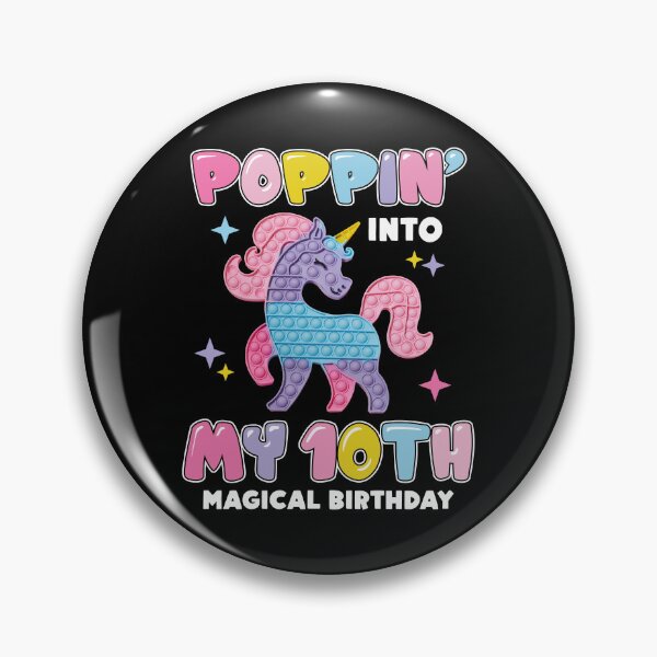 Item preview, Popping Into My 10th Magical Birthday Unicorn Pop It Fidget Kids designed and sold by Master Jay.