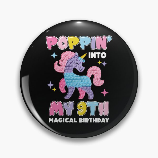 Item preview, Popping Into My 9th Magical Birthday Unicorn Pop It Fidget Kids designed and sold by Master Jay.