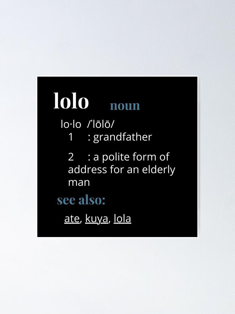 Cool Mens Lolo Funny Meaning Shirt Filipino Grandpa Lolo Gifts Unisex  T-Shirt 