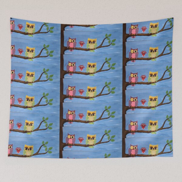 Item preview, owl family on a tree I designed and sold by artshop77.