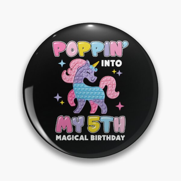 Item preview, Popping Into My 5th Magical Birthday Unicorn Pop It Fidget Kids designed and sold by Master Jay.