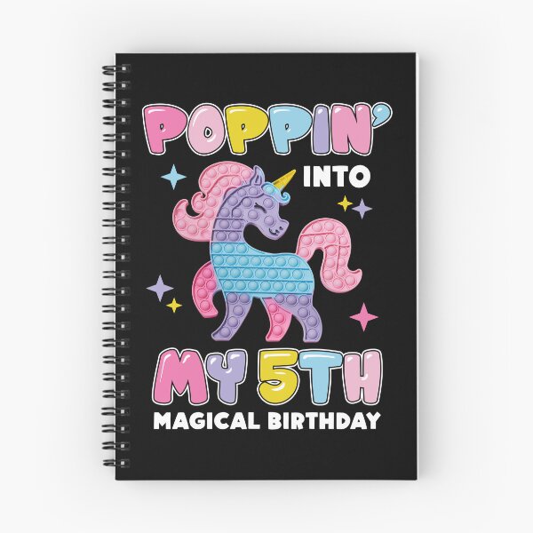 Item preview, Popping Into My 5th Magical Birthday Unicorn Pop It Fidget Kids designed and sold by Master Jay.