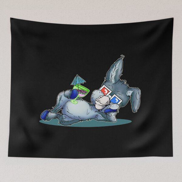 Item preview, Drunk Party Animal Donkey Cartoon designed and sold by iduzarts.