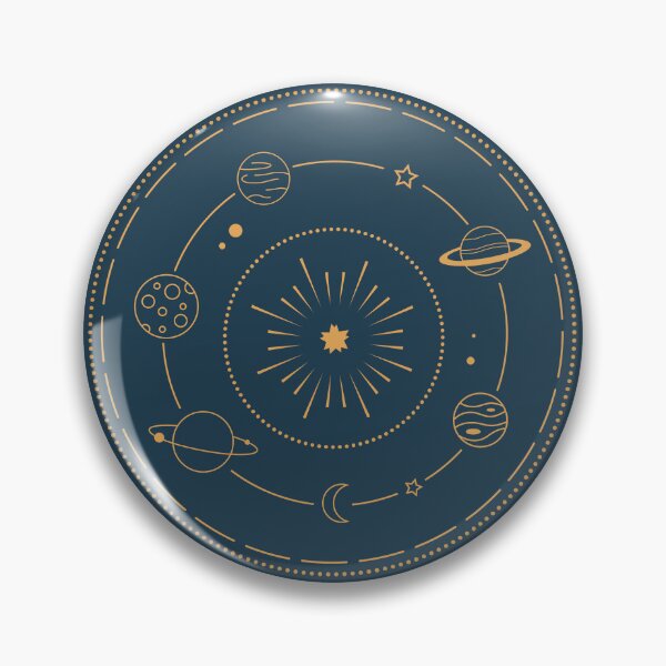 Item preview, NAVY BLUE GOLDEN SOLAR SYSTEM designed and sold by Vic Torys ☆.