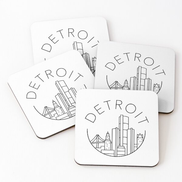 Item preview, Detroit Skyline Illustration designed and sold by artofclaire.
