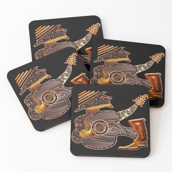 Item preview, FUELED BY COFFEE, COUNTRY MUSIC AND JAZZ - A PERFECT GIFT FOR JAZZMEN AND GUITARISTS WHO LOVE COFFEE. designed and sold by Ralek.