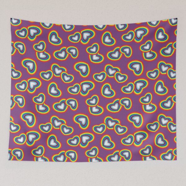 Item preview, Copy of LGTB Hearts, purple background. designed and sold by AlmudenaLopez.