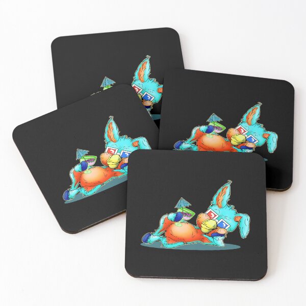 Item preview, Drunk Party Animal Donkey Cartoon - Blue designed and sold by iduzarts.