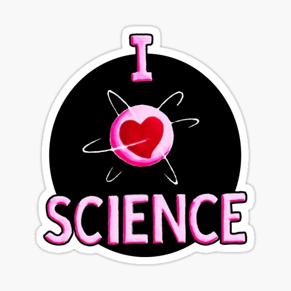 I Heart Science Sticker