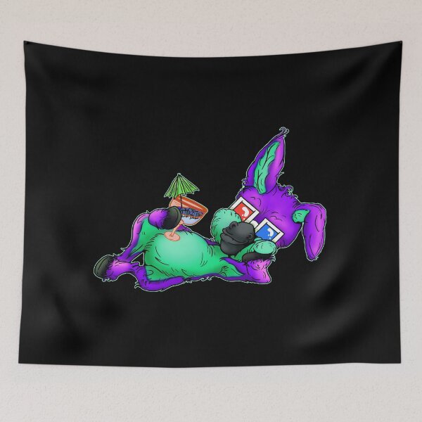 Item preview, Drunk Party Animal Donkey Cartoon - Purple designed and sold by iduzarts.