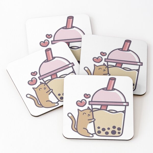 Item preview, Cat Drinking Boba Milk designed and sold by kittiescuties.