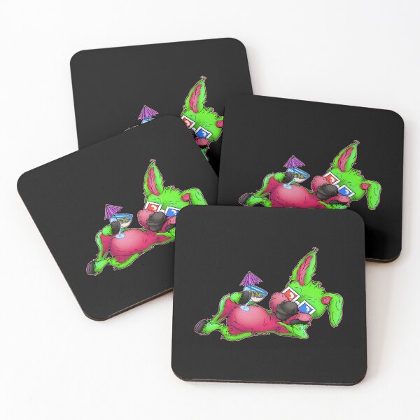 Item preview, Drunk Party Animal Donkey Cartoon - Green and Pink designed and sold by iduzarts.
