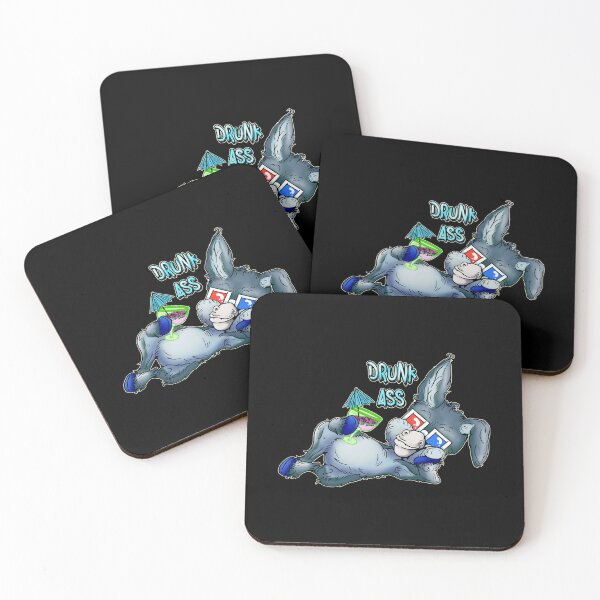 Item preview, Party Animal Donkey Cartoon - Drunk Ass Pun designed and sold by iduzarts.