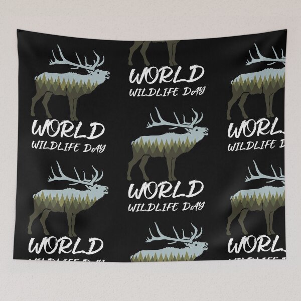 Item preview, World wildlife day designed and sold by Wooden-rack.
