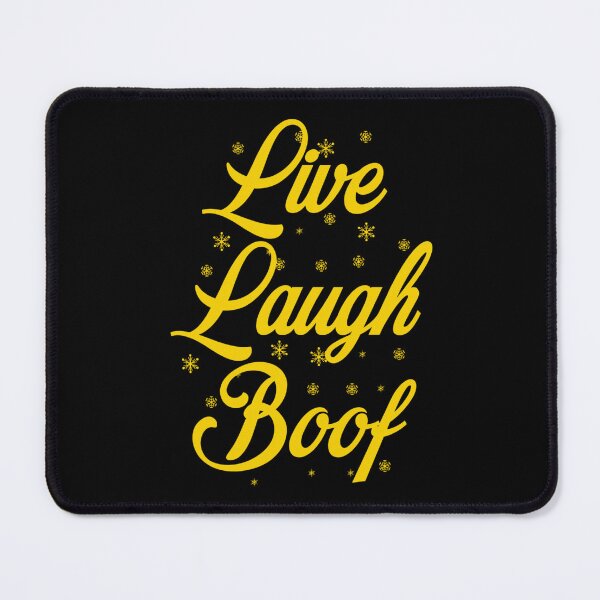 Item preview, Live Laugh Boof - Black Gold Retro Typography | Funny Ironic Memes designed and sold by Delandor.