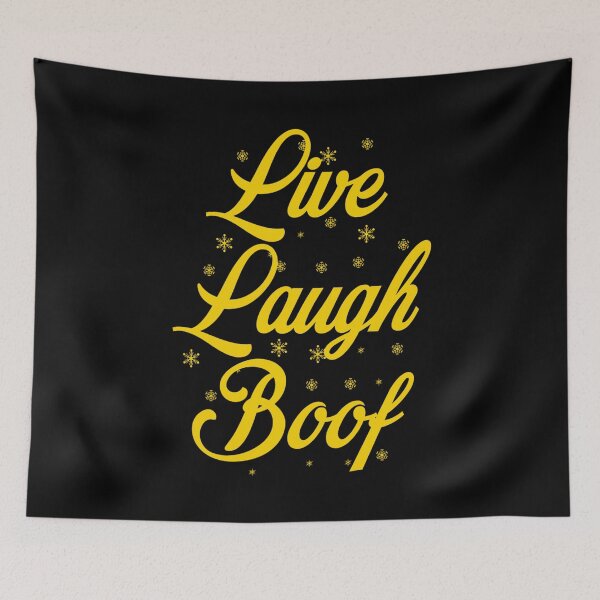 Item preview, Live Laugh Boof - Black Gold Retro Typography | Funny Ironic Memes designed and sold by Delandor.