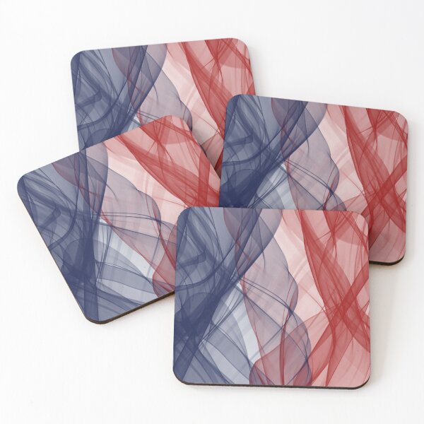 Item preview, Blue and Red Flowing Abstract Design designed and sold by beccaveedesigns.