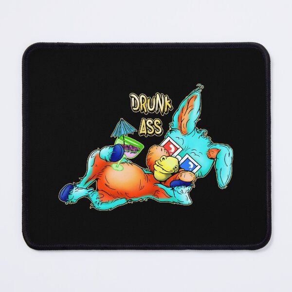 Item preview, Party Animal Donkey Cartoon - Drunk Ass Pun - Blue designed and sold by iduzarts.