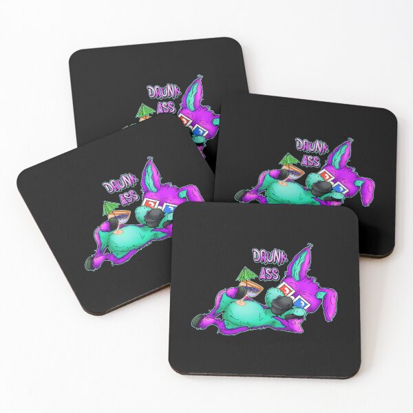 Item preview, Party Animal Donkey Cartoon - Drunk Ass Pun - Purple designed and sold by iduzarts.