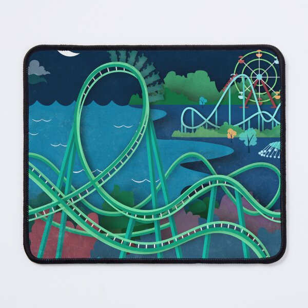 Item preview, Raptor Roller Coaster Illustration designed and sold by artofclaire.