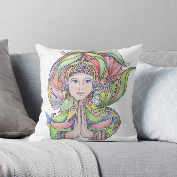 Namaste Throw Pillow