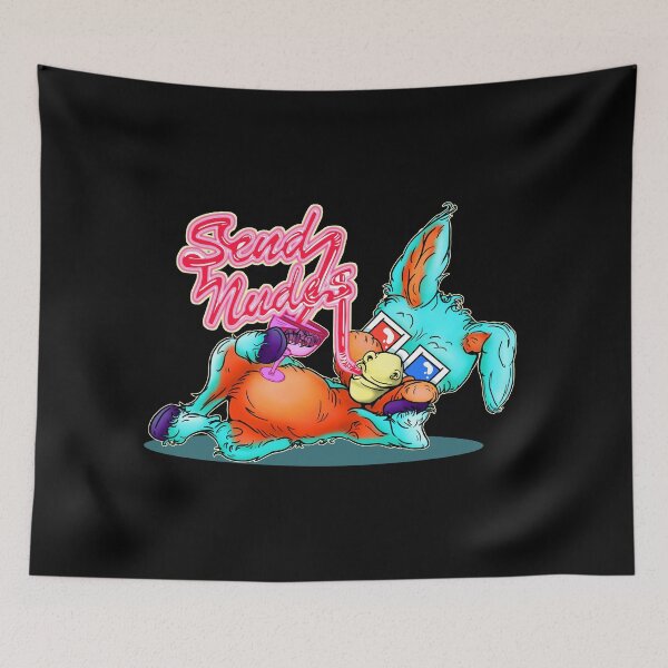 Item preview, Party Animal Donkey Cartoon - Send Nudes silly straw - blue designed and sold by iduzarts.