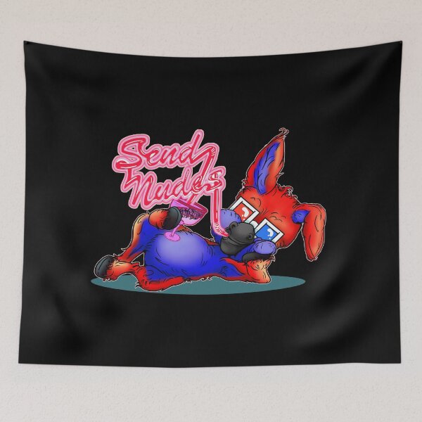 Item preview, Party Animal Donkey Cartoon - Send Nudes silly straw - red designed and sold by iduzarts.