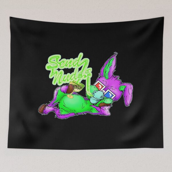 Item preview, Party Animal Donkey Cartoon - Send Nudes silly straw - purple designed and sold by iduzarts.