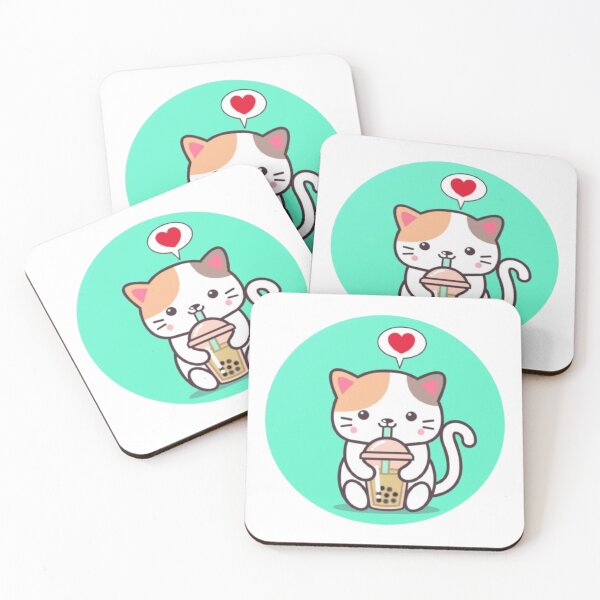 Item preview, Cat Drinking Boba Milk designed and sold by kittiescuties.