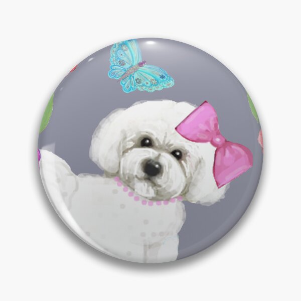 Item preview, Bichon Frise and Butterflies designed and sold by MagentaRose.