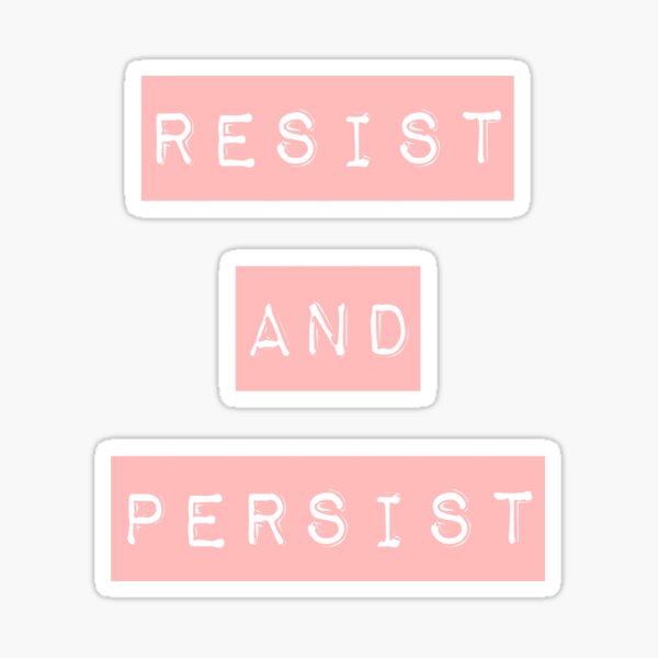 Vista previa del artículo con la obra «Resistir y persistir», diseñado y vendido por theenamegame.