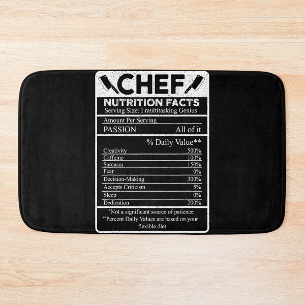 Item preview, chef nutrition fact- for Cooking lovers designed and sold by TeesLina.