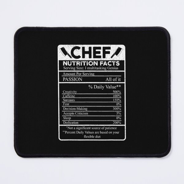 Item preview, chef nutrition fact- for Cooking lovers designed and sold by TeesLina.