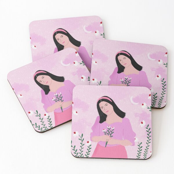 Item preview, Woman with Daisies Watercolor Illustration  designed and sold by NAYANA S KUMAR.