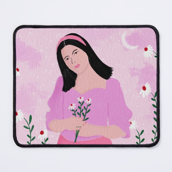 Item preview, Woman with Daisies Watercolor Illustration designed and sold by NAYANA S KUMAR.
