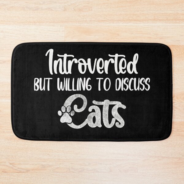 Item preview, Introverted but willing to discuss cats funny Cats lover designed and sold by TINASTORESHOPE.